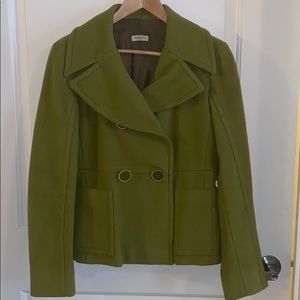 Pea green pea coat